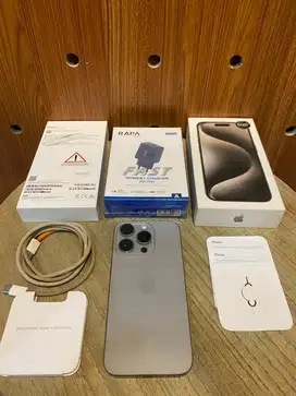 Bonus banyak! Second iBox iPhone 15 Pro 128GB Natural Titanium Fullset