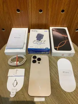 Second iBox Garansi On iPhone 16 Pro 128GB Dessert Titanium Fullset