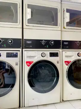 JUAL CEPAT PINDAHAN - Mesin cuci LG & Dryer Maytag, Meja & Washtafel