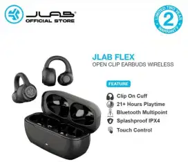 Earphone Jlab Termurah / FLEX Open Clip Wireless Earbud Black Fullset