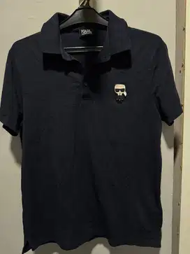 Kaos Polo Karl Lagerfeld Hitam Size M