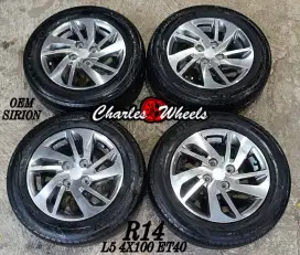 Jual velg + ban oem sirion r14 4x100 agya ayla calya dll