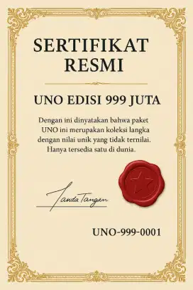 UNO ABSURD SEHARGA JAGAT RAYA KOK BISAAA