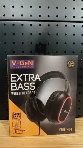 V-GEN VHD1-04 EXTRA BASS WIRED HEADSET HEADPHONE VGEN ORIGINAL