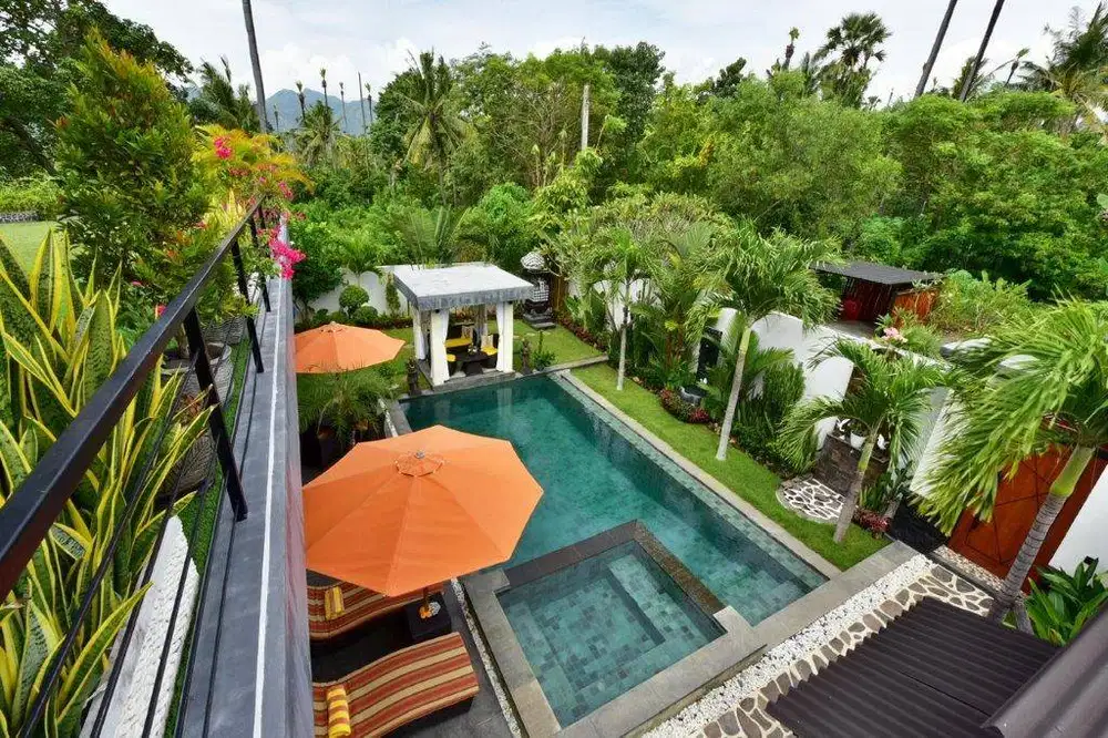 VILLA at the JUNGLE with OCEAN and MOUNT AGUNG views near AMED Beach