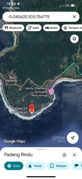 DIJUAL TANAH MURAH VIEW PANTAI KRUI