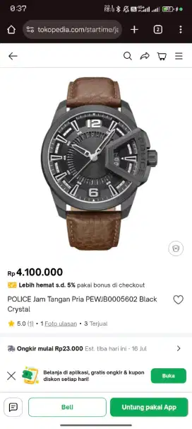 Jam tangan Police Like new Ori