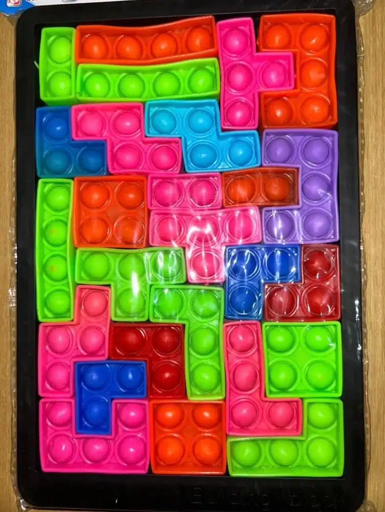 {New} Mainan Anak Pop It Puzzle Building Block Varian Warna (Original)