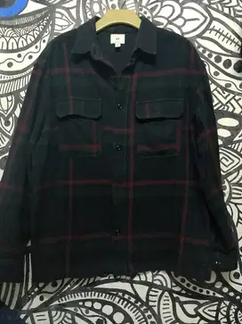 h&m flanel overshirt twill