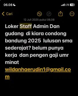Info Loker Bandung Juli 2025