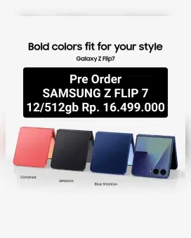 Samsung Z FLIP 7 Resmi Free upgrade,free full proteksi 3th,free buds 2