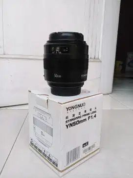 Lensa fix bokeh untuk Canon Yongnuo YN50mm F1.4 mulus fullset