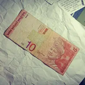 LANGKA 10 RINGGIT MALAYSIA KOLEKSINUASNG KERTAS KUNO