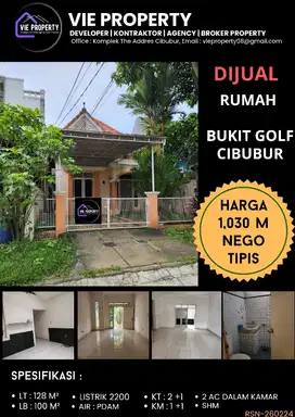 TANAH LUAS DIJUAL CEPAT RUMAH, NEGO SAMPE DEAL  Di Bukit Golf Cibubur