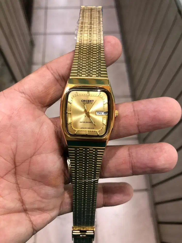 Jam orient quartz gold stenlis steel