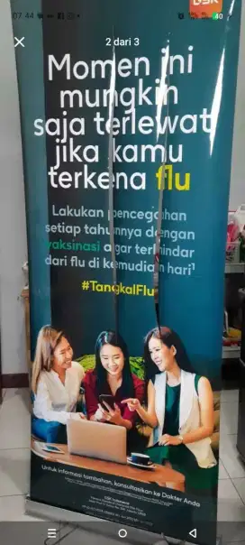 Standing banner tinggi 2 meter