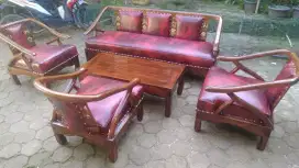 Kursi tamu hongkong tanduk kayu jati asli