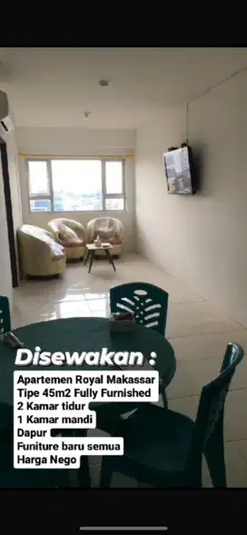 Di sewakan Tahunan Apartement Royal