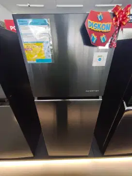 Kulkas 2 Pintu AQUA 225 Liter Cicilan Tanpa DP Gratis 2x Cicilan