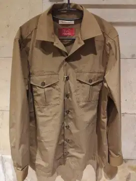 Brian Dales Solid Color Shirt Olive Size M
