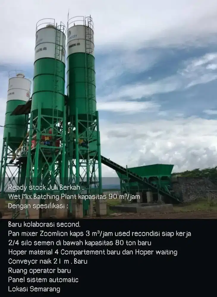 Batching Plant Wet mix baru kolaborasi second 90 m3/jam