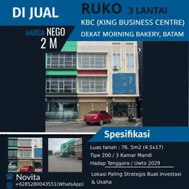 Ruko 3 lantai Siap Pakai di KBC (King Business Centre) batam Centre