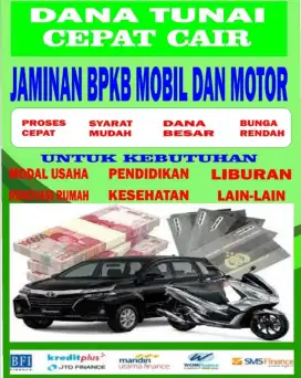 DICARI AGEN DANA TUNAI BPKB MOBIL