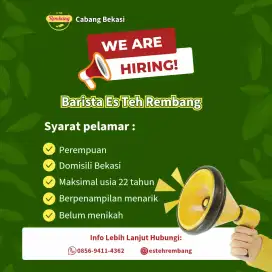 Loker jaga stand es teh rembang