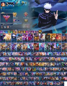 Akun Mobile Legends Skin banyak kolektor terhromat 1