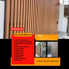 PEMBUATAN PAGAR MINIMALIS KOMBINASI KAYU ULIN