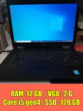Laptop Dell Core i5 Gen 4 Ram 12Gb