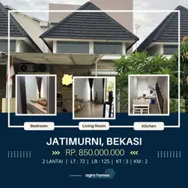 TURUN HARGA ! Jual Cepat Rumah Cluster Anti Banjir Di Jatimurni Bekasi