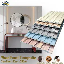 Wood Panell Platic / Wpc dinding Indoor Panjang 3m