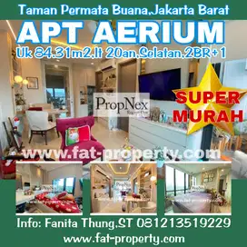 Dijual Apt Aerium fully furnished 84.31m2 (2BR+1) Lt 20an,Sltn