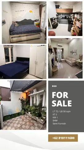 Dijual Rumah Nusa Loka 14.5 BSD Tangsel