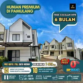 Rumah 2 lantai siap di pamulang gratis cicilan 6 bulan