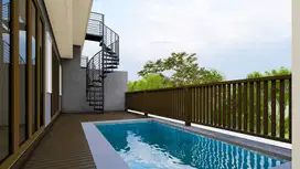 Villa Minimalis Ocean View Laut Ada Rooftop Lokasi di Jimbaran Bali
