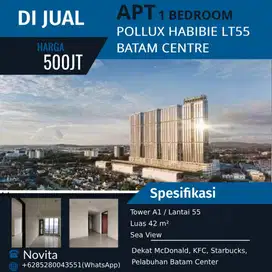 Apartment POLLUX HABIBIE Type 1Bedroom, Batam Centre