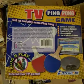 Vintage SDW Games TV Virtual Ping Pong Console Plug & Play + 2 raket