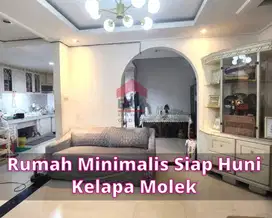 TURUN HARGA  Rumah Siap Huni Bagus Rapih di Kelapa Molek Row 2 mobil