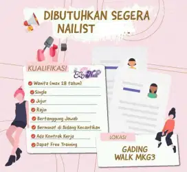 Lowongan Kerja Salon Kuku Kelapa Gading