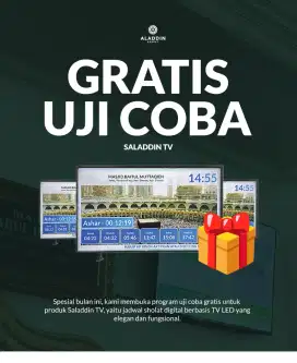 JAM DIGITAL WAKTU SHOLAT ADZAN OTOMATIS SALADDIN TV BY ALADDIN KARPET