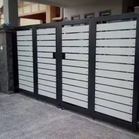 Pagar lipat model grc serat kayu