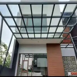 Kanopi solar flat seperti kaca