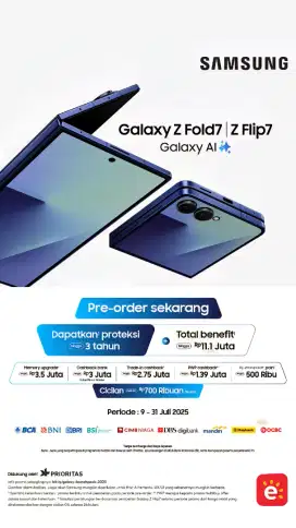 Cash, Credit PO Samsung Z Flip 7 tanpa dp