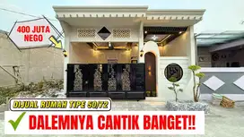 DIJUAL RUMAH BARU DESAIN MINIMALIS MODERN TIPE 50/72 CASH & KPR