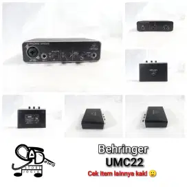 BEHRINGER UMC22 SOUNDCARD UMC 22 2 CHANNEL SOUND CARD Bkn UMC202hd