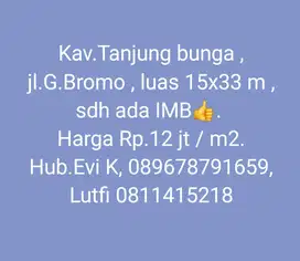 Di Jual Kavling.G.Bromo, Tanjung Bunga