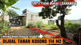DIJUAL TANAH KAMPUNG 114 M2 BISA MASUK MOBIL