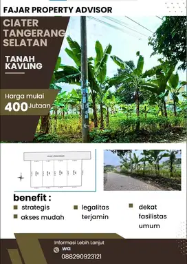 DIJUAL TANAH KAVLING CIATER , SERPONG